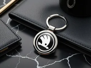 Skoda Personalisiert Schlüsselanhänger Logo Premium Metall